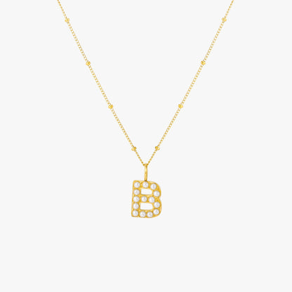 Pearl Linitial Necklace