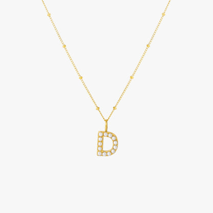 Pearl Linitial Necklace