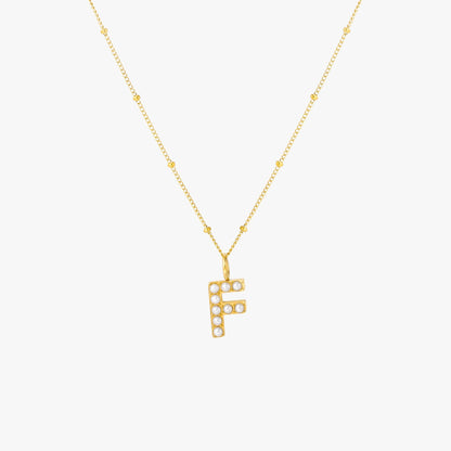 Pearl Linitial Necklace
