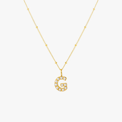 Pearl Linitial Necklace