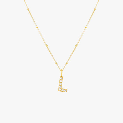 Pearl Linitial Necklace