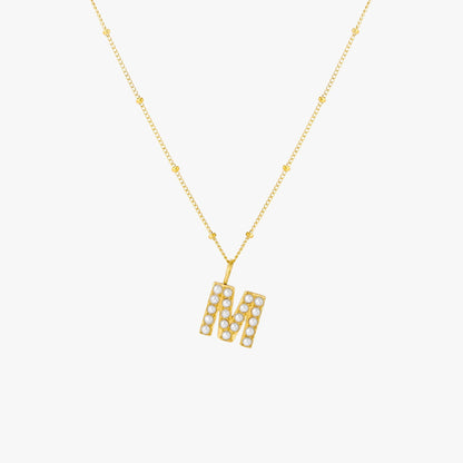 Pearl Linitial Necklace