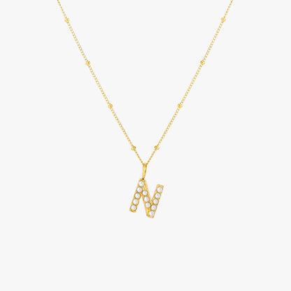 Pearl Linitial Necklace