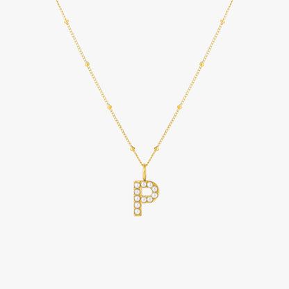 Pearl Linitial Necklace