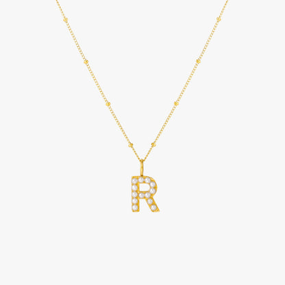Pearl Linitial Necklace