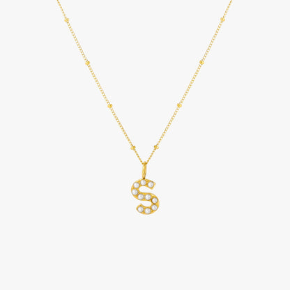 Pearl Linitial Necklace