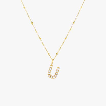 Pearl Linitial Necklace