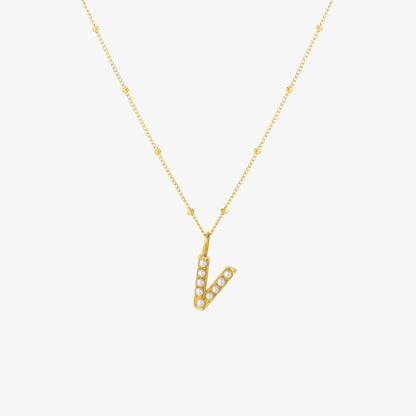 Pearl Linitial Necklace