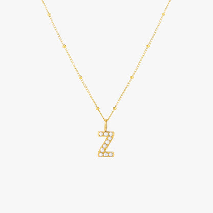 Pearl Linitial Necklace