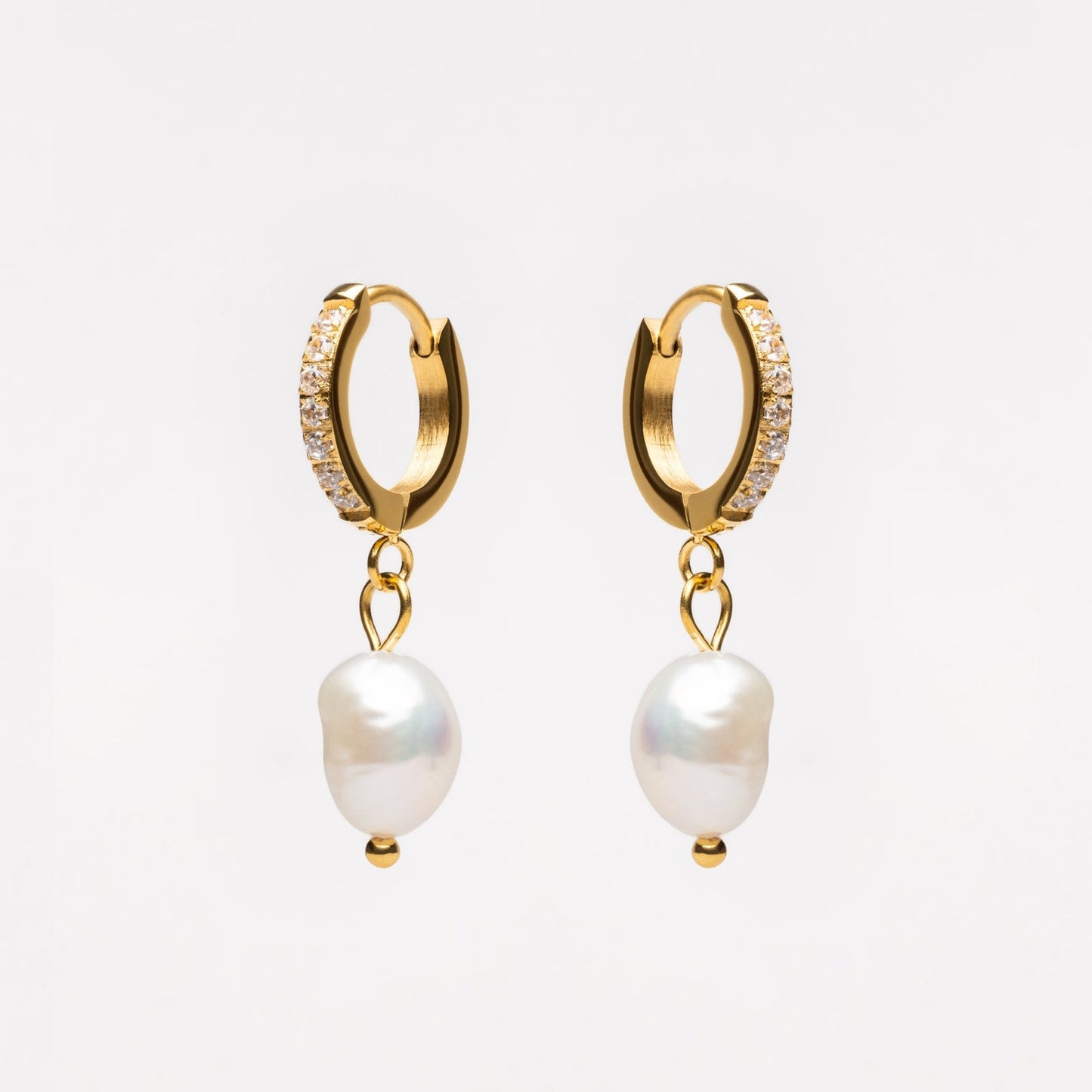 Freshwater Pearl Hoop Earrings