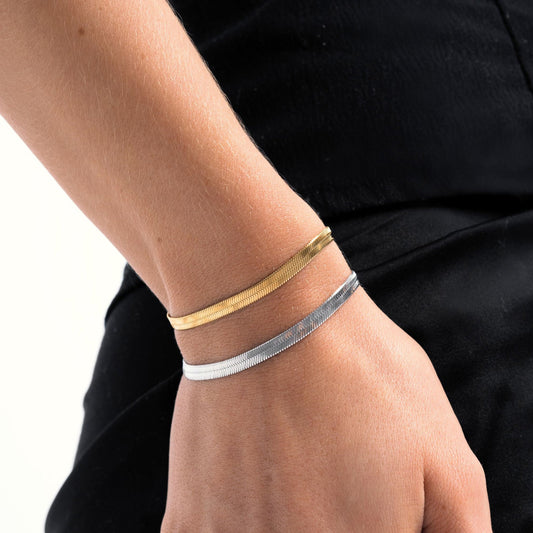 Double White Beaded Bracelet