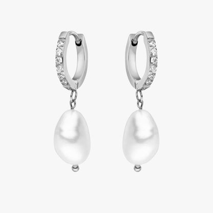 Freshwater Pearl Hoop Earrings